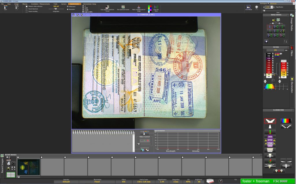 passport in document scanner