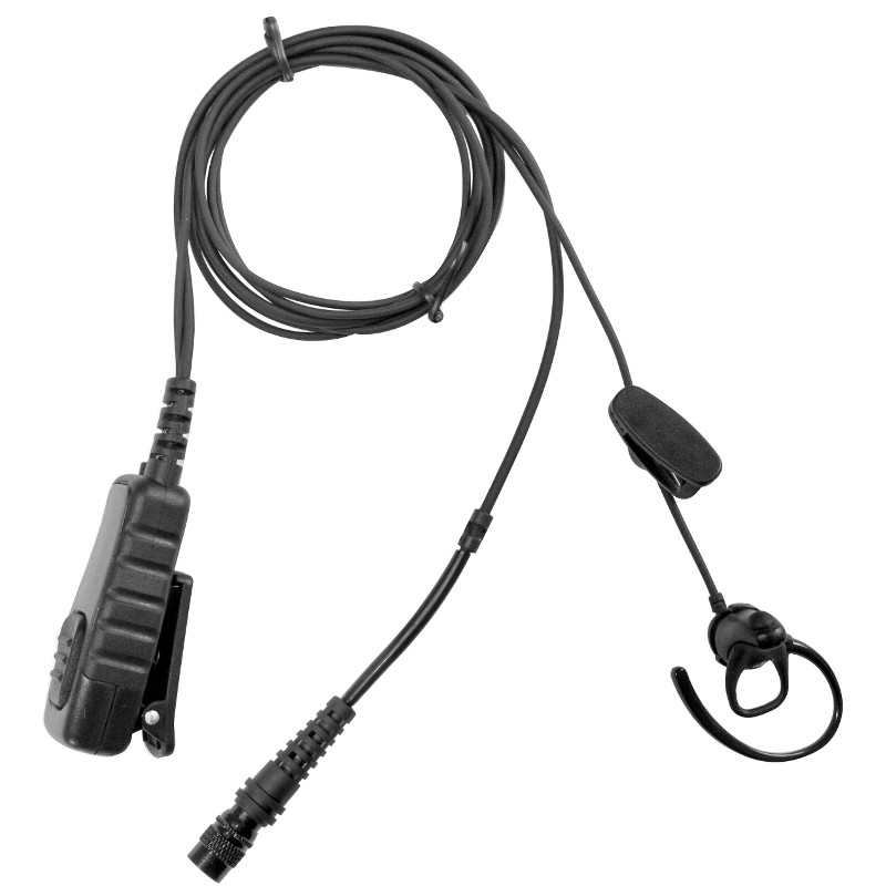 Bone conduction earphone/microphone with PTT